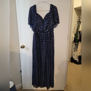 2XL Navy Blue Shein Curve Maxi Dress